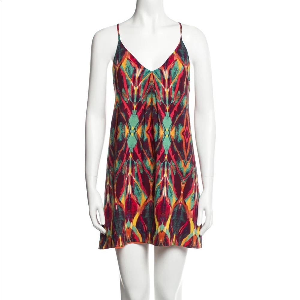 Alice and Olivia patterned silk minidress